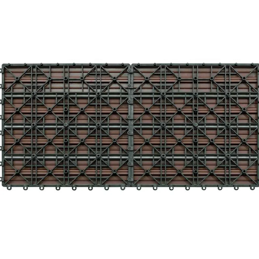 vidaXL Materiales De Construcción|Productos Del Hogar-Tile de Decking 6 pcs Marrón 60 x 30 cm WPC