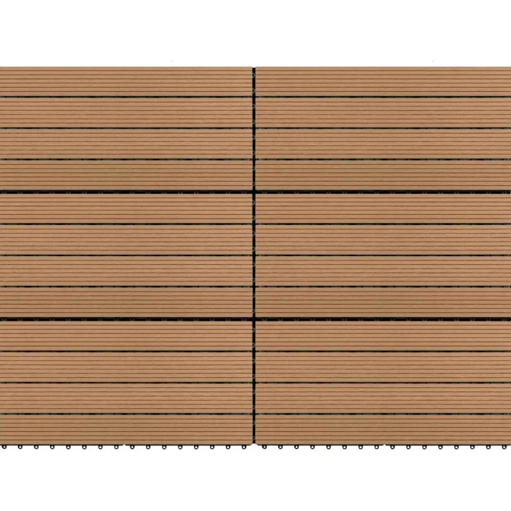 vidaXL Materiales De Construcción|Productos Del Hogar-Tile de Decking 6 pcs Marrón 60 x 30 cm WPC