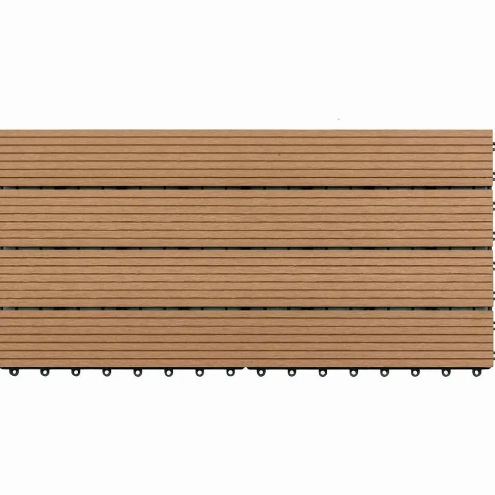 vidaXL Materiales De Construcción|Productos Del Hogar-Tile de Decking 6 pcs Marrón 60 x 30 cm WPC