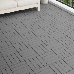 vidaXL Tile de Decking Diseño 3D 11 pcs 30 x 30 cm WPC Gris Clearance