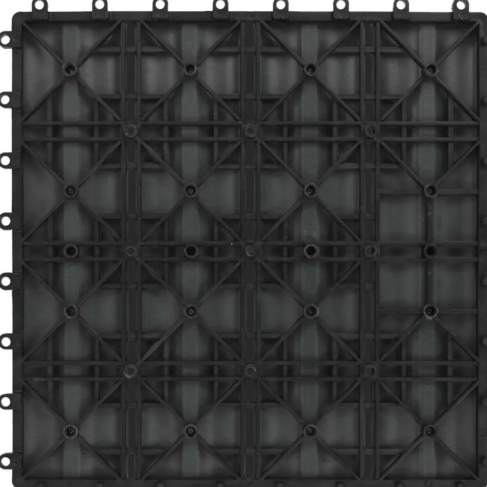 vidaXL Tile de Decking Diseño 3D 11 pcs 30 x 30 cm WPC Gris Clearance