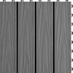 vidaXL Tile de Decking Diseño 3D 11 pcs 30 x 30 cm WPC Gris Clearance