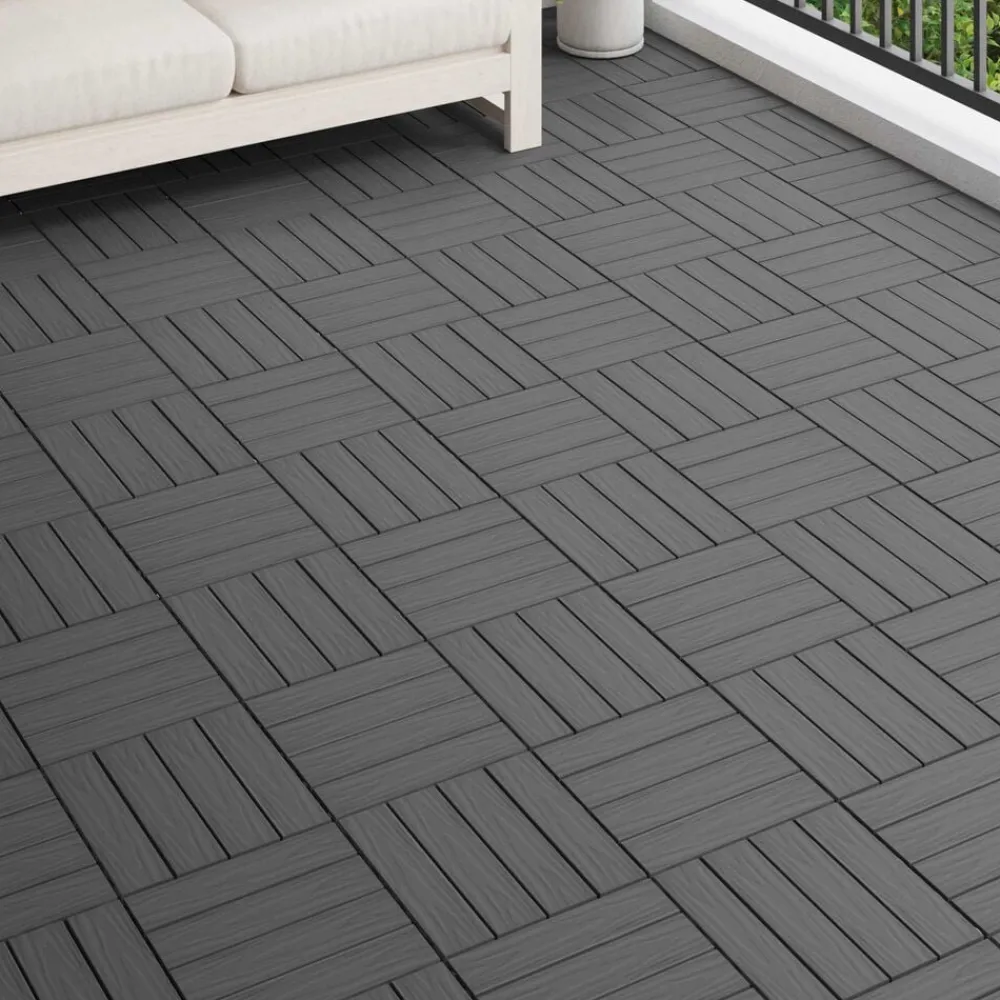 vidaXL Productos Del Hogar-Tile de Decking Diseño 3D 11 pcs 30 x 30 cm WPC
