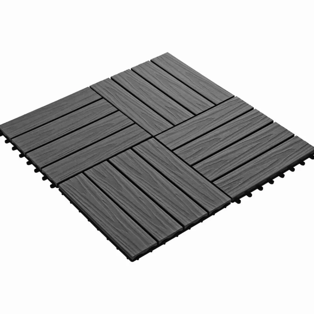 vidaXL Productos Del Hogar-Tile de Decking Diseño 3D 11 pcs 30 x 30 cm WPC