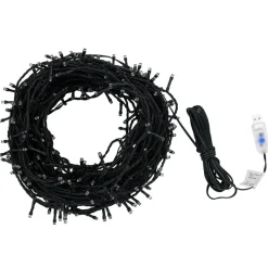 vidaXL Decoración-Tira de luces 400 LED interior exterior blanco frío 40 m