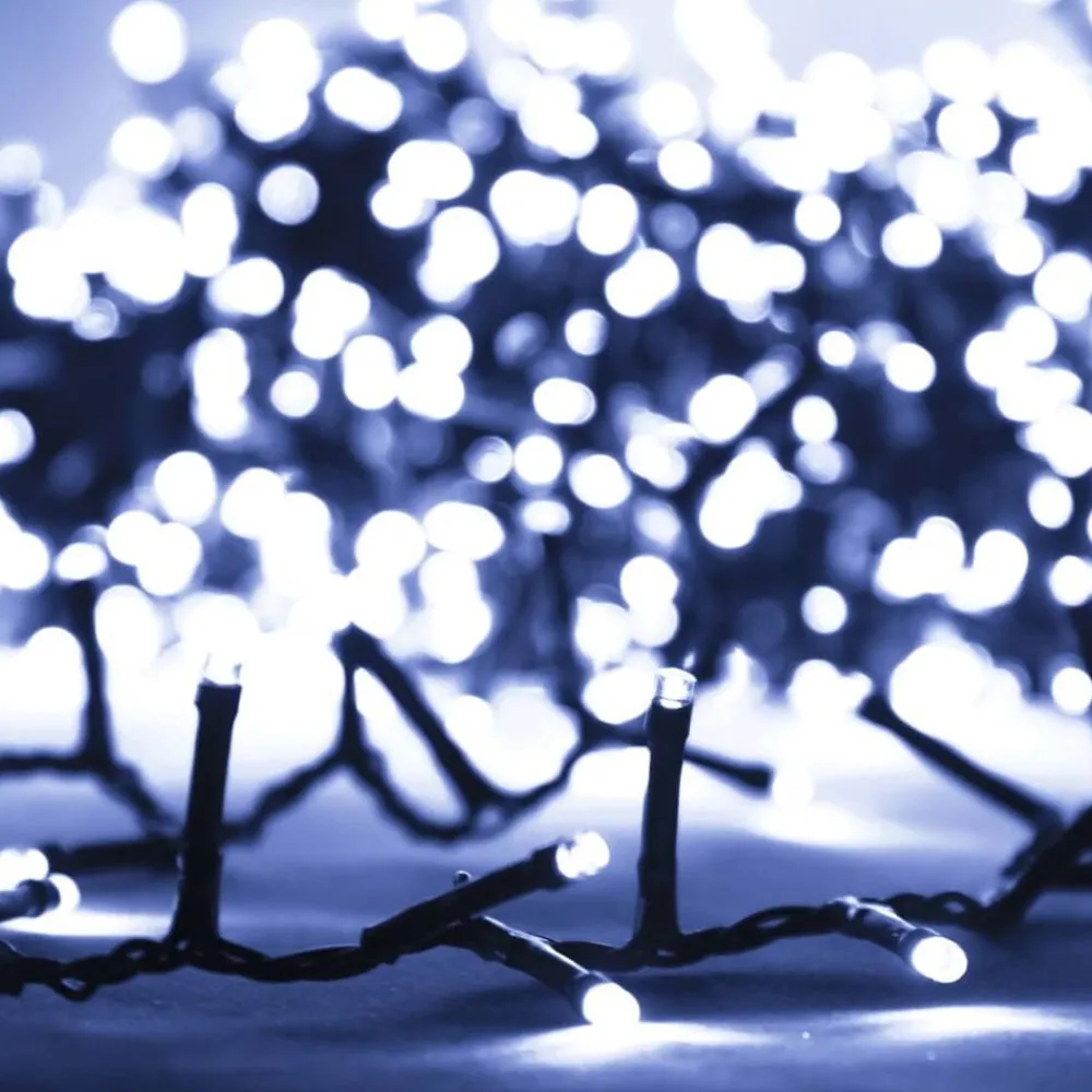 vidaXL Decoración-Tira de luces compacta con 400 LED PVC blanco frío 13 m
