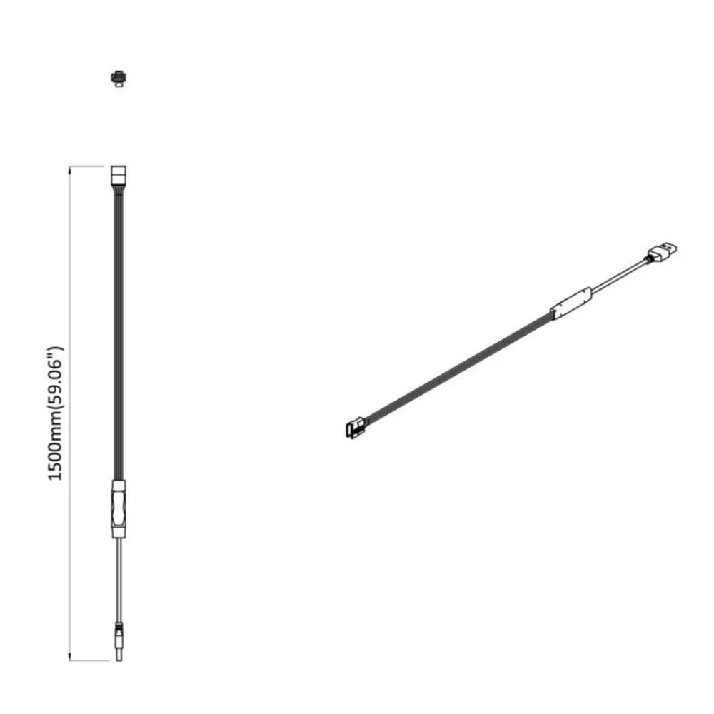 vidaXL Iluminación-Tira LED 2 pcs Negro y 1745 mm Cobre y plástico