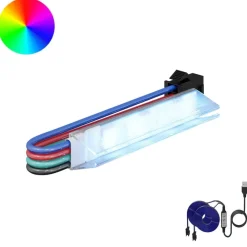 vidaXL Tira LED 2 pcs Negro y Multicolor 1745 mm Cobre y plástico Clearance