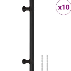 vidaXL Accesorios De Bricolaje-Tiradores para armarios 10 uds acero inoxidable 128 mm