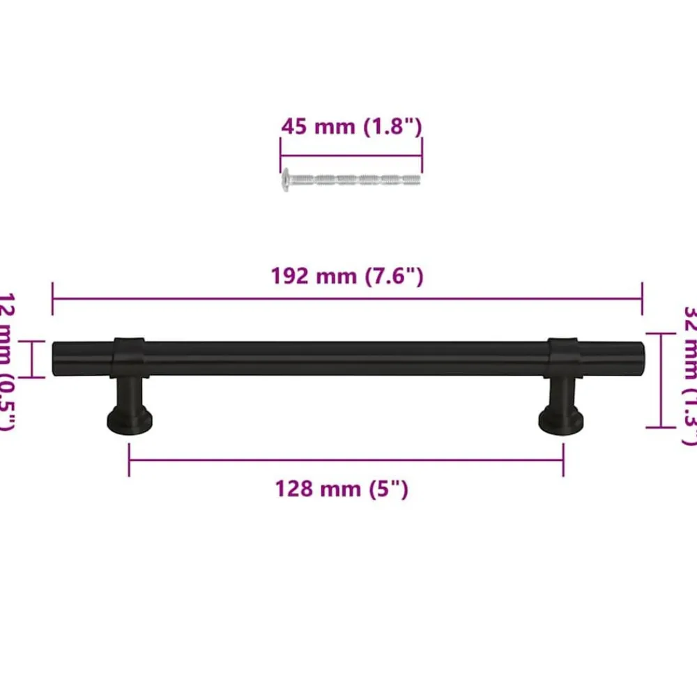 vidaXL Accesorios De Bricolaje-Tiradores para armarios 10 uds acero inoxidable 128 mm