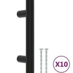vidaXL Accesorios De Bricolaje-Tiradores para armarios 10 uds acero inoxidable 64 mm