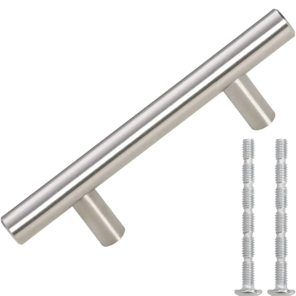 vidaXL Accesorios De Bricolaje-Tiradores para armarios 10 uds acero inoxidable 64 mm