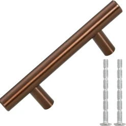 vidaXL Accesorios De Bricolaje-Tiradores para armarios 10 uds acero inoxidable 64 mm