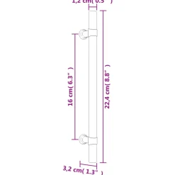 vidaXL Accesorios De Bricolaje-Tiradores para armarios 10 uds acero inoxidable 160 mm