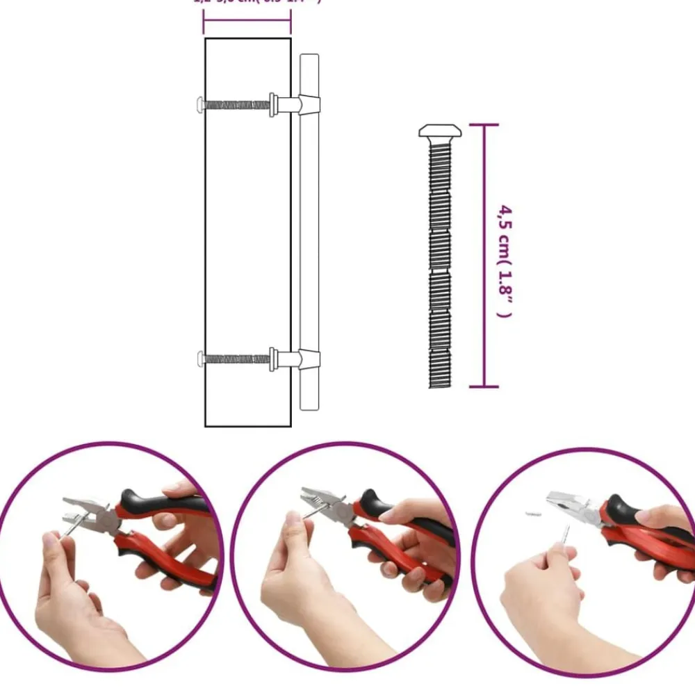 vidaXL Accesorios De Bricolaje-Tiradores para armarios 10 uds acero inoxidable 160 mm