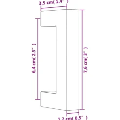 vidaXL Tiradores para armarios 10 uds acero inoxidable 64 mm Plateado Hot
