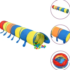 vidaXL Estructuras Para Juegos Al Aire Libre-Túnel de juego para niños poliéster multicolor 245 cm