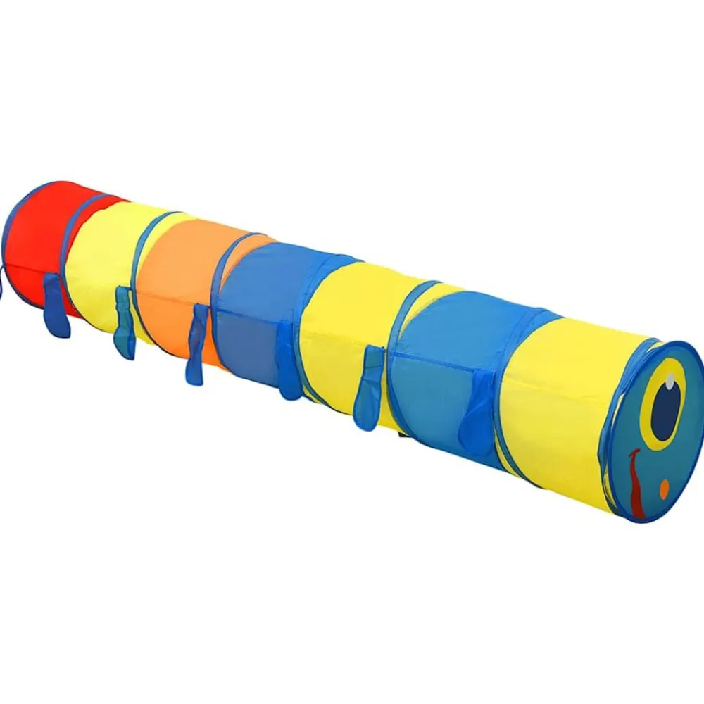 vidaXL Estructuras Para Juegos Al Aire Libre-Túnel de juego para niños poliéster multicolor 245 cm