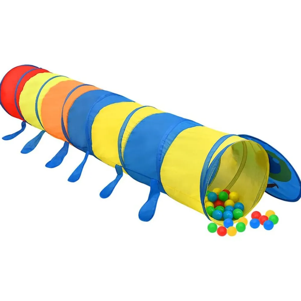 vidaXL Estructuras Para Juegos Al Aire Libre-Túnel de juego para niños poliéster multicolor 245 cm