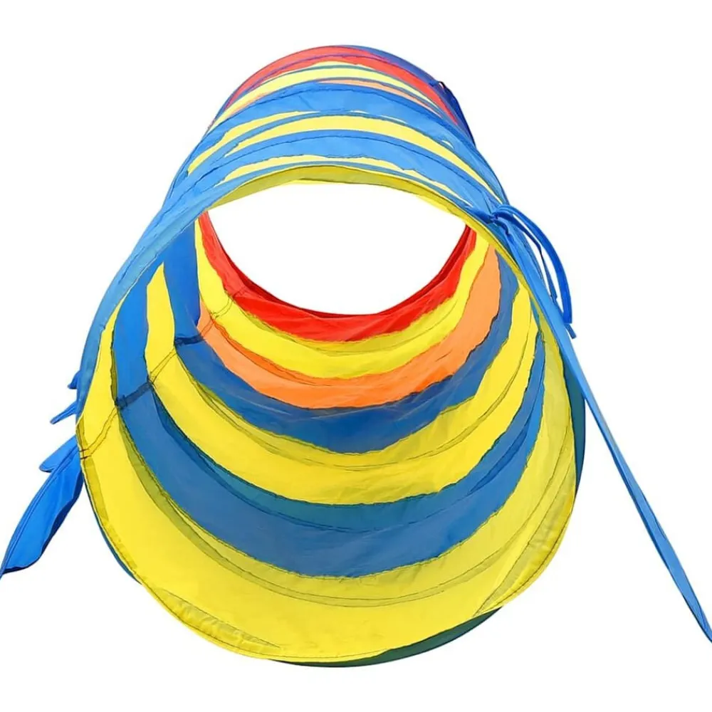 vidaXL Estructuras Para Juegos Al Aire Libre-Túnel de juego para niños poliéster multicolor 245 cm