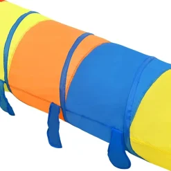 vidaXL Estructuras Para Juegos Al Aire Libre-Túnel de juego para niños poliéster multicolor 245 cm