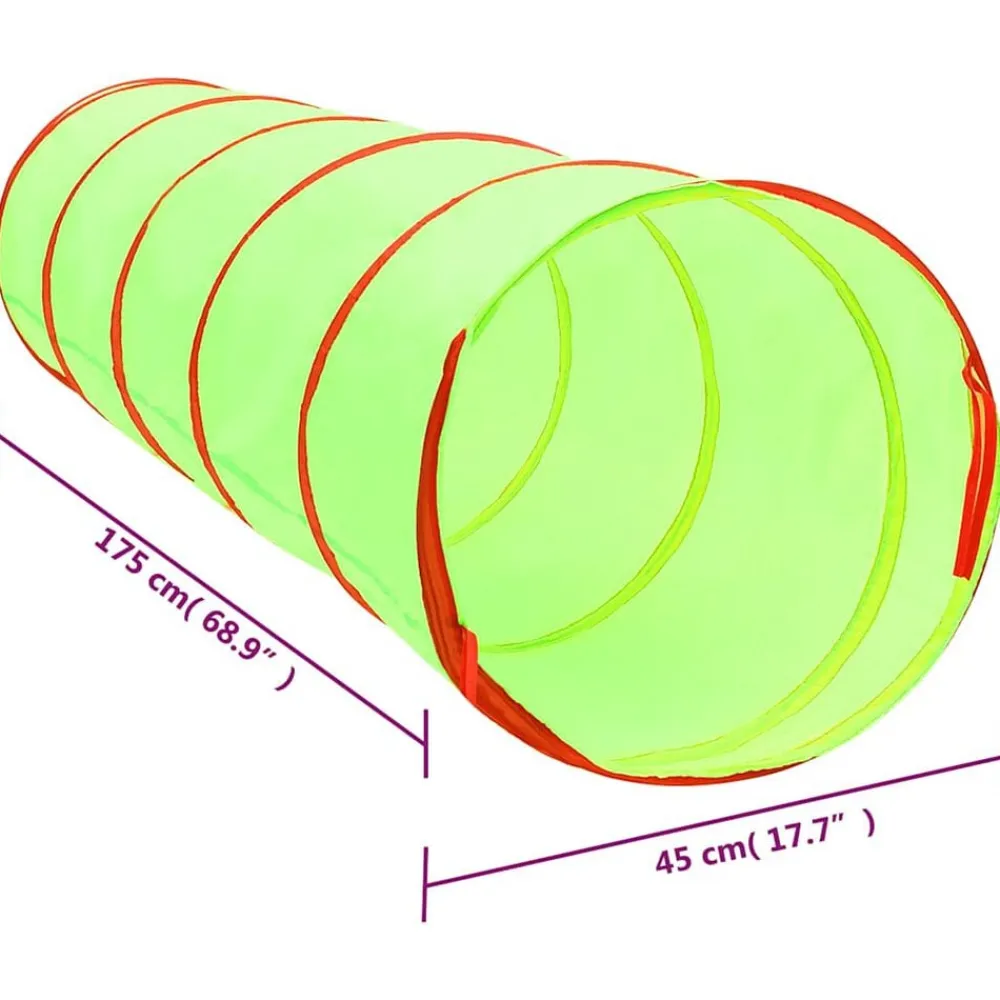 vidaXL Estructuras Para Juegos Al Aire Libre-Túnel de juego para niños poliéster verde 175 cm
