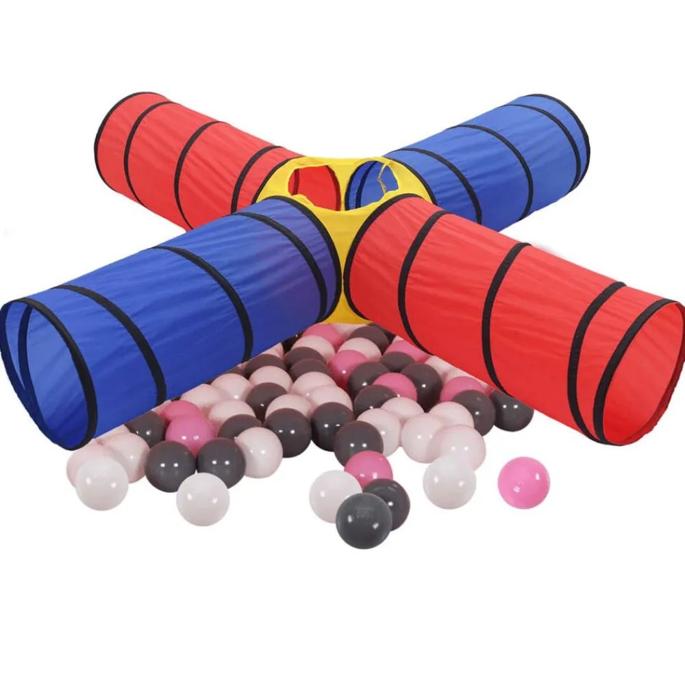 vidaXL Túnel de juegos para niños con 250 bolas multicolor Multicolor 2 Outlet