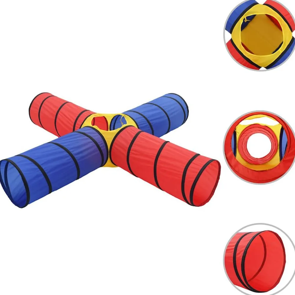 vidaXL Túnel de juegos para niños con 250 bolas multicolor Multicolor 2 Outlet