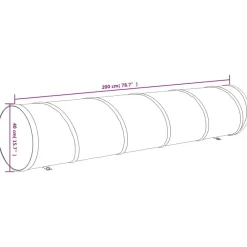 vidaXL Túnel para perros poliéster azul Ø40x200 cm