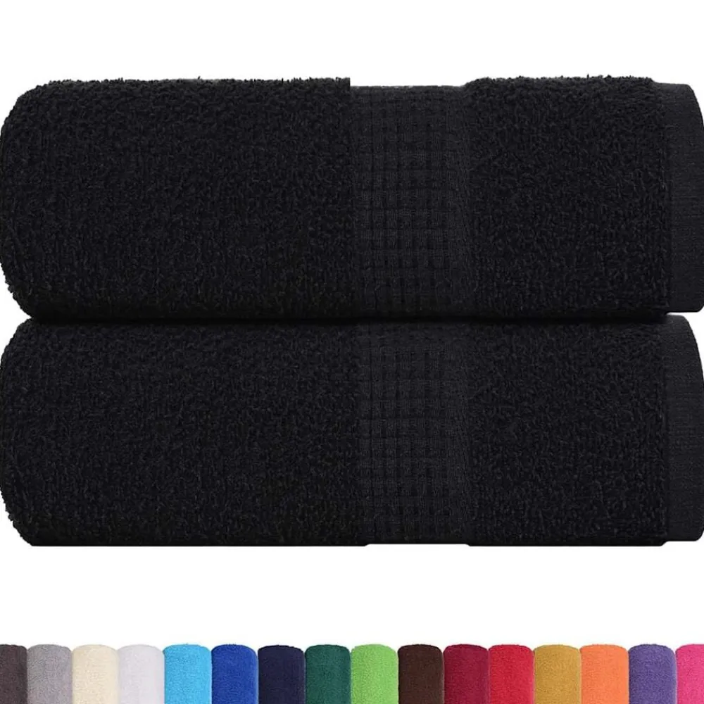 vidaXL Ropa De Casa-Toallas de mano FROGN 2 uds 30x30 cm 360 g/m²