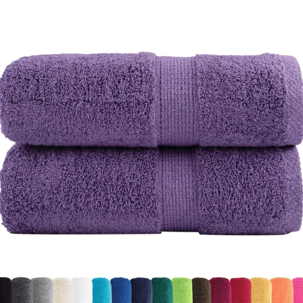 vidaXL Toallas de mano premium SOLUND, 2 unidades, color , 30 x 30 cm, 600 g/m² Morado Sale