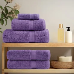 vidaXL Toallas de mano premium SOLUND, 2 unidades, color , 30 x 30 cm, 600 g/m² Morado Sale