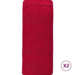 vidaXL Ropa De Casa-Toallas de playa 2 uds tela burdeos 400 g/m² 60x135 cm