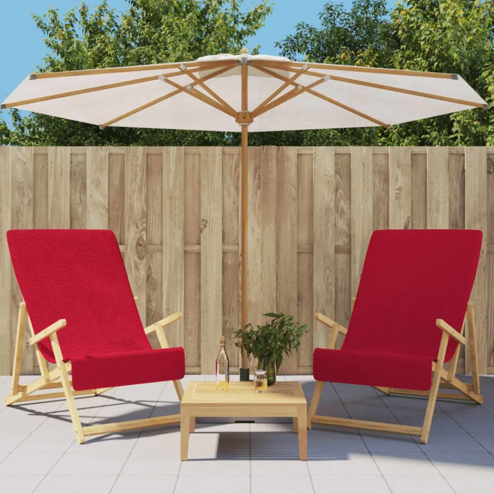 vidaXL Ropa De Casa-Toallas de playa 2 uds tela burdeos 400 g/m² 60x135 cm