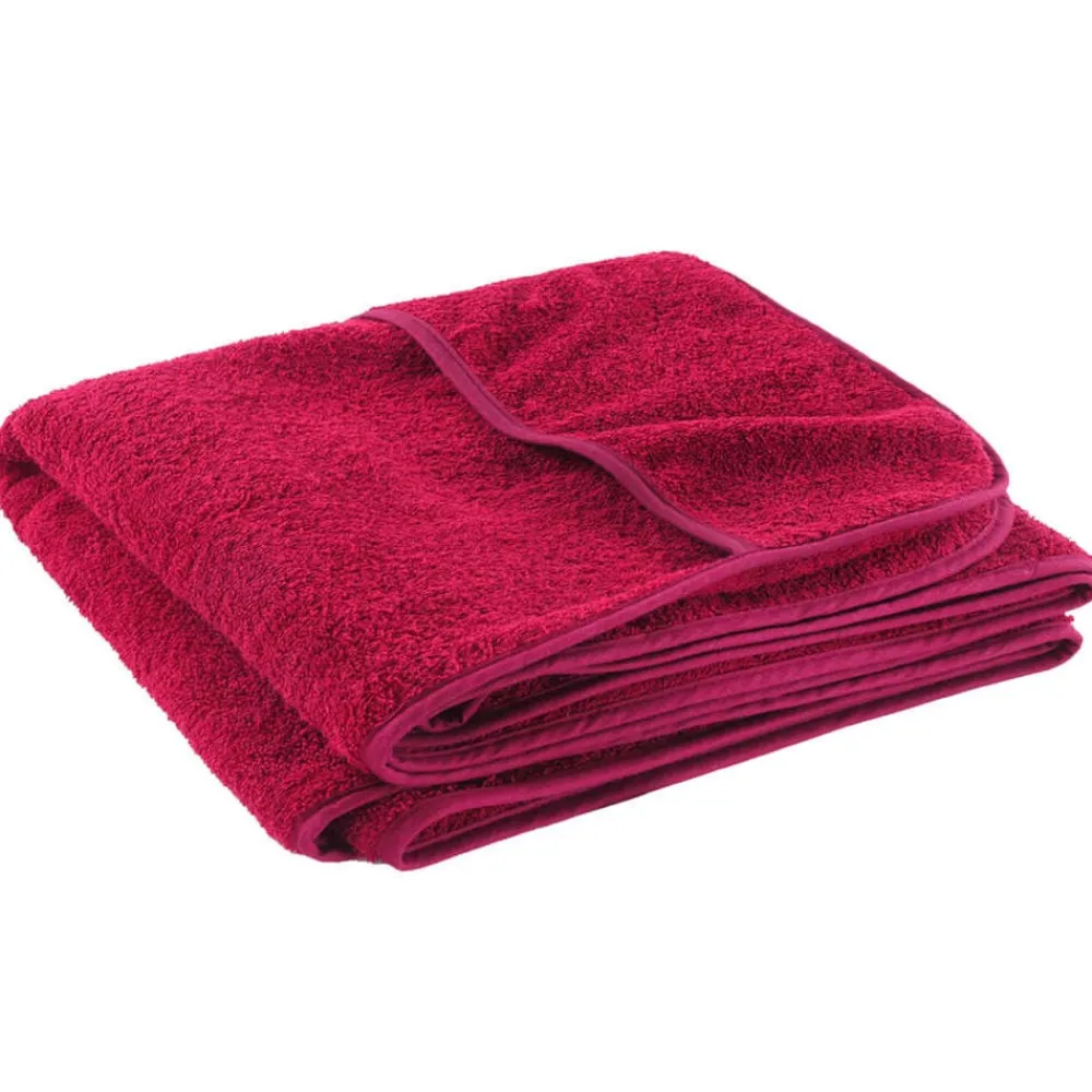 vidaXL Ropa De Casa-Toallas de playa 2 uds tela burdeos 400 g/m² 60x135 cm