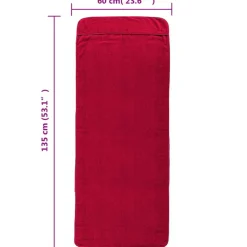 vidaXL Ropa De Casa-Toallas de playa 2 uds tela burdeos 400 g/m² 60x135 cm