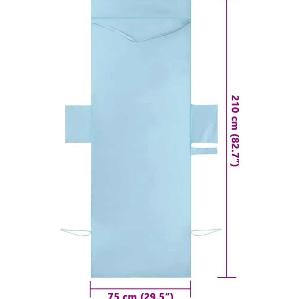 vidaXL Toallas de Reposera 2 pcs 210 x 75 cm Azul Sale