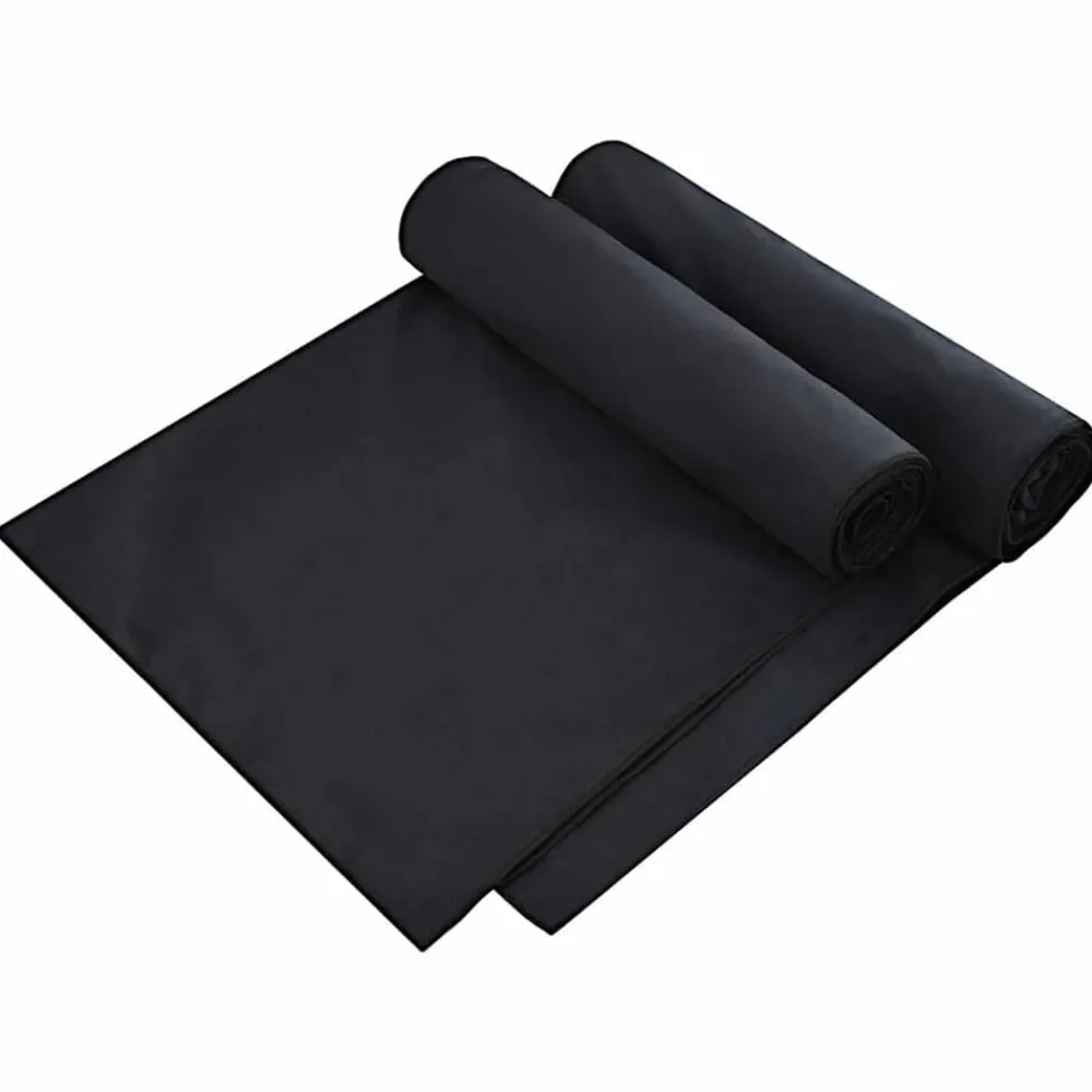 vidaXL Toallas de Reposera 2 pcs 210 x 75 cm Negro