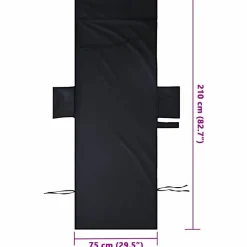 vidaXL Toallas de Reposera 2 pcs 210 x 75 cm Negro