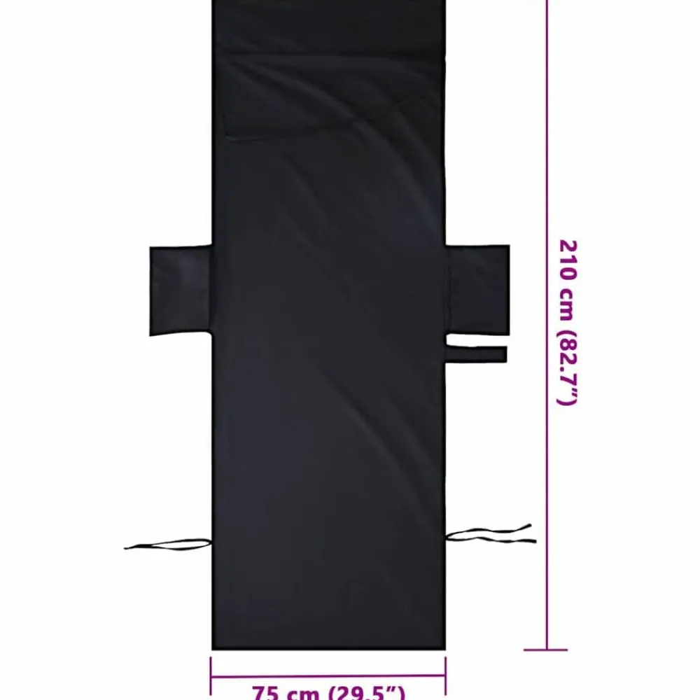 vidaXL Toallas de Reposera 2 pcs 210 x 75 cm Negro