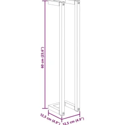 vidaXL Accesorios Para El Baño-Toallero de acero 12,5x12,5x60 cm