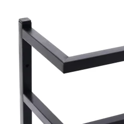 vidaXL Toallero de acero 24x12x48 cm Negro Online