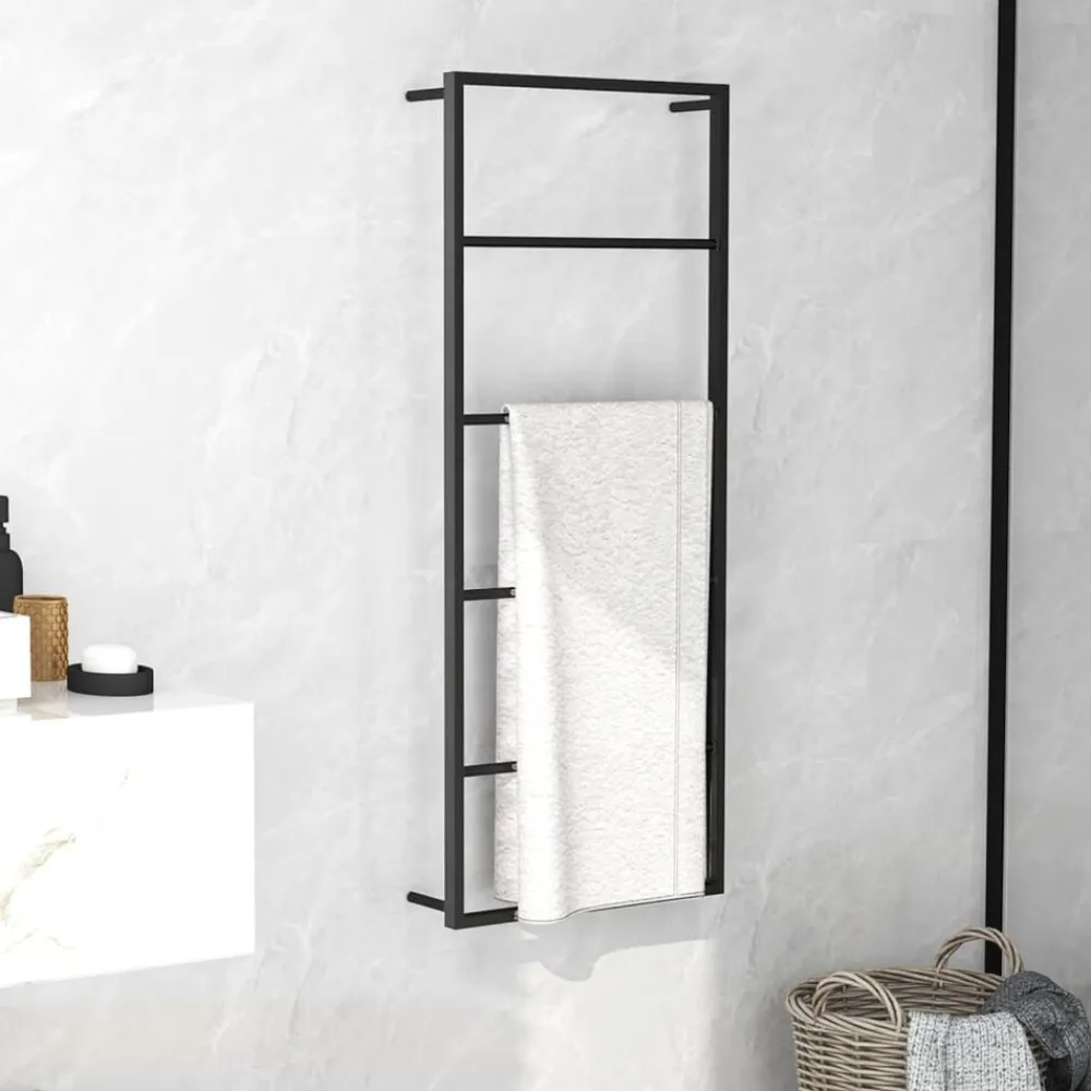 vidaXL Accesorios Para El Baño-Toallero de acero 45x10x115 cm
