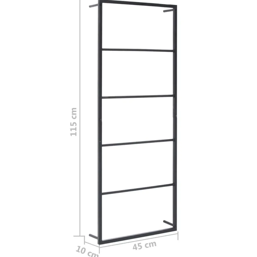 vidaXL Accesorios Para El Baño-Toallero de acero 45x10x115 cm