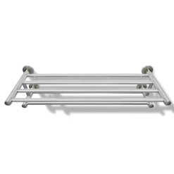 vidaXL Accesorios Para El Baño-Toallero de acero inoxidable 6 tubos