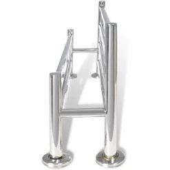 vidaXL Accesorios Para El Baño-Toallero de acero inoxidable 6 tubos