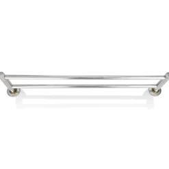 vidaXL Accesorios Para El Baño-Toallero de acero inoxidable 2 tubos