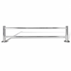 vidaXL Accesorios Para El Baño-Toallero de acero inoxidable 2 tubos