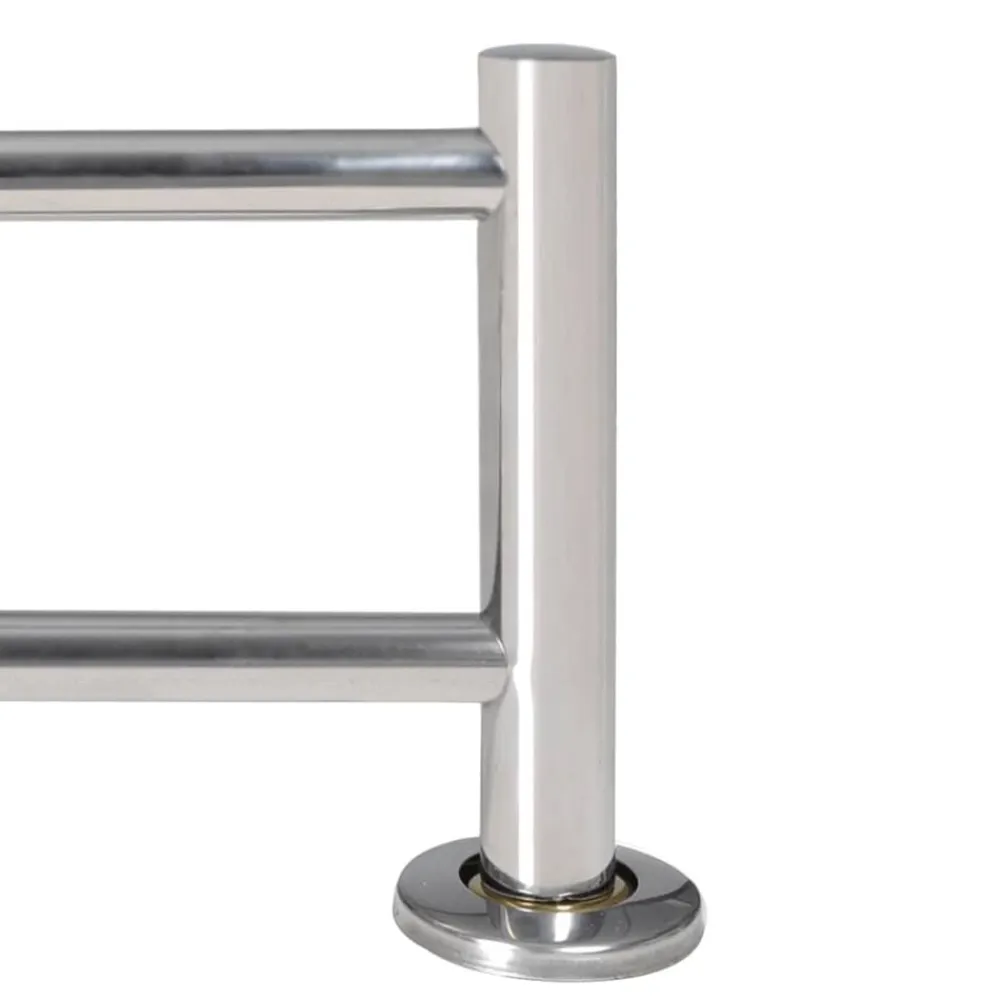 vidaXL Accesorios Para El Baño-Toallero de acero inoxidable 2 tubos