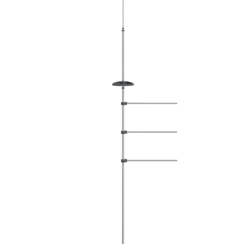 vidaXL Accesorios Para El Baño-Toallero de aluminio 47x280 cm